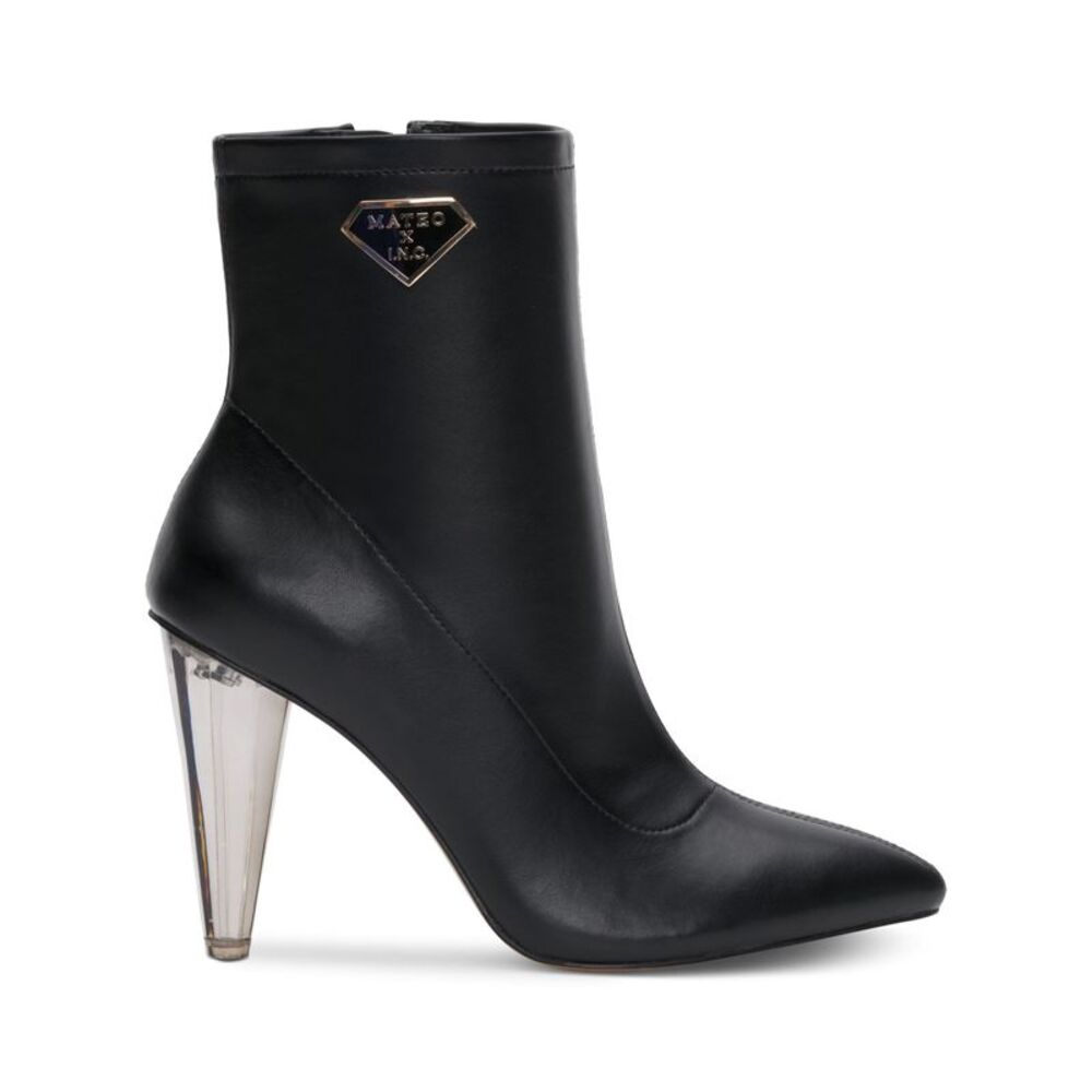 MATEO BY INC Womens Black Arch Support Luisa Pointed Toe Stiletto Booties 6 M - Picture 3 of 4